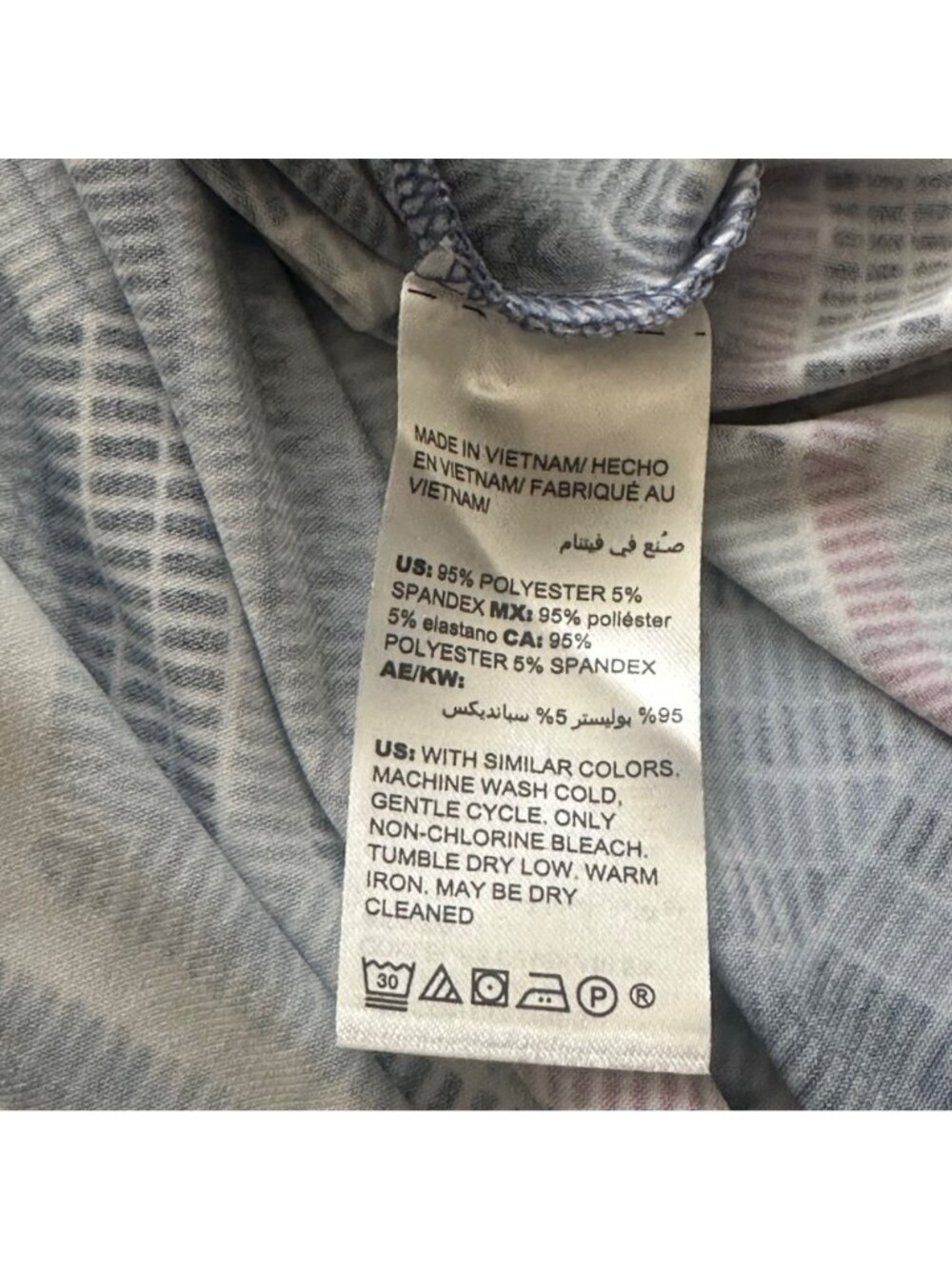 NWT Chicos Knit Maxi Dress Size 3 Petite 3P (US 16) Blue Chevron Stretch Resort - Picture 10 of 10